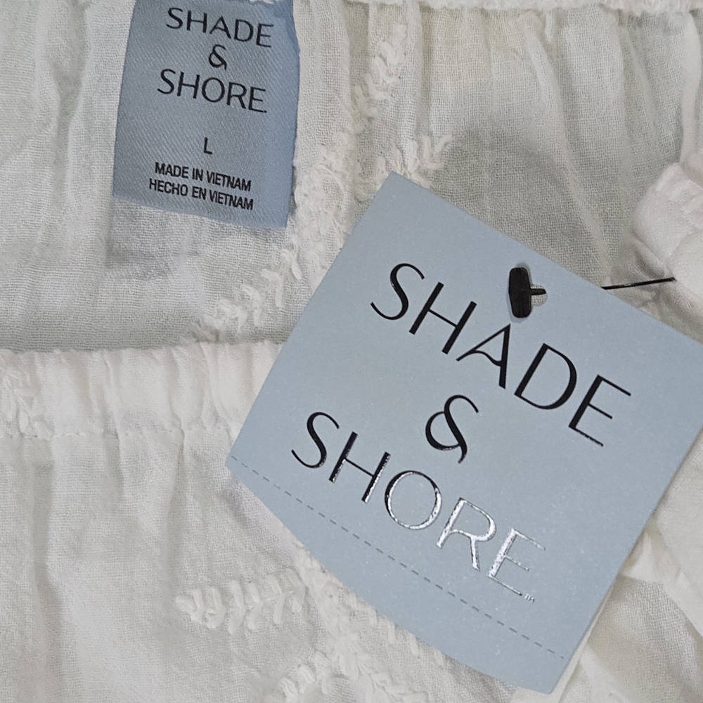 Shade & Shore White Embroidered Tiered Maxi Skirt Coastal Beachy NWT Size L - Picture 5 of 6